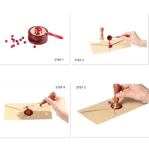 Wax Seal Stamp Kit 3D Bee Stamp with Vintage Wooden Handle for Envelopes Wedding Bottle, Sealing Wax Stamps with Deep-Relief Patterns Beeswax Wrap (Stamp+Handle) in Saudi Arabia