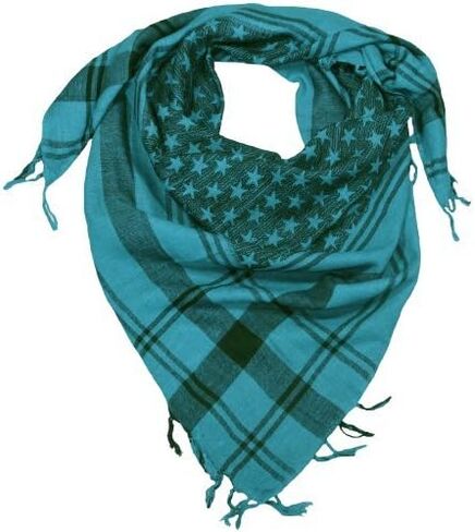 LOVARZI Skull Scarf for Men & Women - Black & White Cotton Square Neck Scarf - Palestinian Shemagh Tactical Scarf - Pirate Bandana Head Wrap With Skulls - Goth Accessories Halloween Scarf in Kuwait