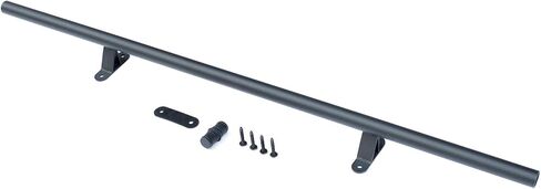 DIYHD 4FT Round Tube Sliding Library Hardware Rolling Full Set Track Kit(No Ladder), Floor Roller with Brake in Kuwait