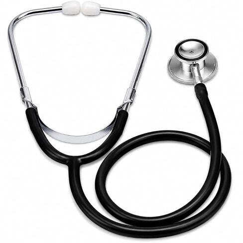 Novamedic Classic Black Dual Head Stethoscope, 22-inch, Adult Size Stethoscope for Nurses, Doctors, ETMs, Nursing Homes, Cardiac Diagnostic, Cardiology and Medical Supplies Kit, in Kuwait