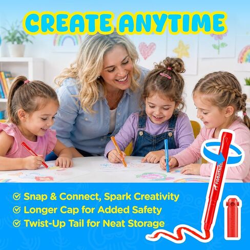 Pagather Silky Twistable Crayons, 12 Colors Washable Crayons for Kids in Saudi Arabia