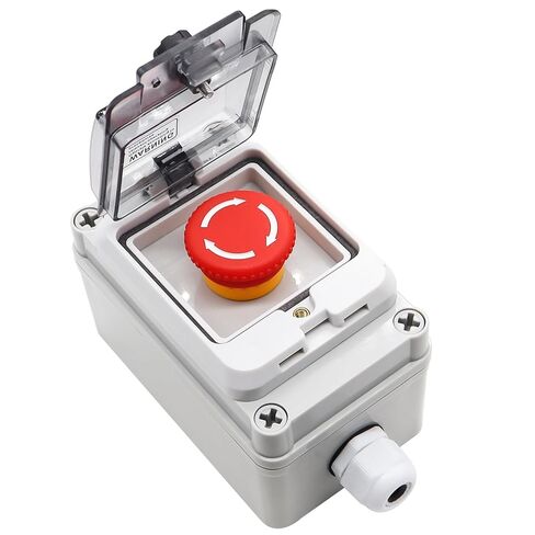 TWTADE / 22mm 2 NC Red Mushroom Latching Emergency Stop Push Button Switch 10A 600V (Warranty 3 years) YW1B-V4E02R in Kuwait