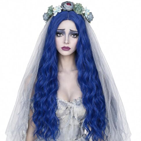 LABEAUTÉ Long Curly Blonde Ponytails Wig with Buns for Women Girls Cosplay Costume Anime Blonde Pigtails Wig with Bangs + Cap in Kuwait
