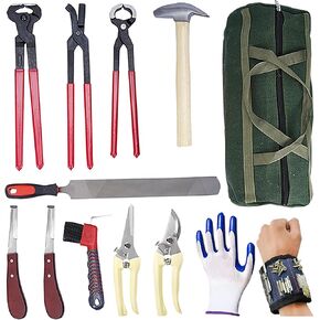 13 Pcs Professional Farrier Tools Farrier kit Horse shoeing Tools Farrier Supplies Farrier Tools for Horses Cattle Sheep and Donkeys in Kuwait