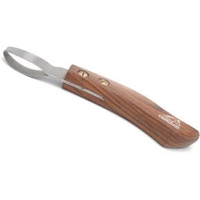 Equine Care Farrier Loop Hoof Knife, J2 Stainless Steel, Wood Handle in Kuwait