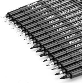 YISAN Drawing Art Pens,Micro Fineliner Pens,Fine Tip Manga Markers for Artist Sketch Technical,Black,12 Set,902195 in Kuwait
