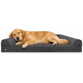 Sytopia 42in Indestructible Dog Beds for Large Sized Dogs,XL Chew Proof Dog Bed with Removable Washable Cover, Waterproof Egg Crate Foam, Non-Slip Bottom, Supports up to 100+ lbs, Dark Gray in Kuwait