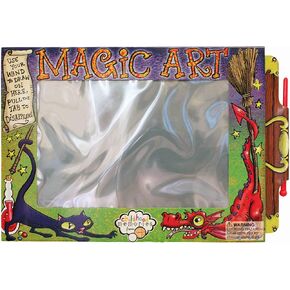House of Marbles Magic Art Board for Kids, Reusable Wizard-Themed Drawing Slate with Stylus and Slide-to-Erase Panel, Lightweight Travel Doodle Toy for Cars, Restaurants and Gifts in Kuwait