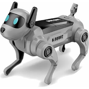 DIY Voice Control Robot Dog Assembly Kit, Movable Limbs, Grey in Kuwait
