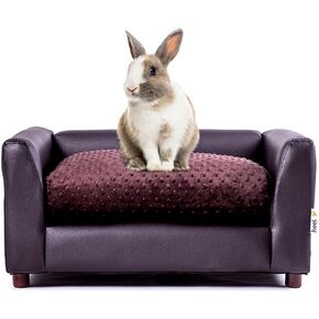 Keet Fluffy Deluxe Pet Bed, Sofa Charcoal, Small in Saudi Arabia
