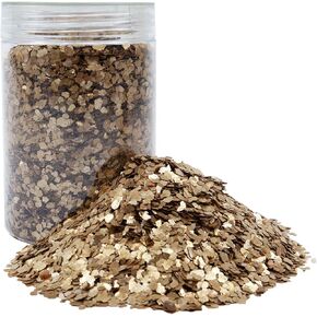 Mica Flakes,Natural Epoxy Flakes Glitter,3-6mm,100g (Snow-White) in Kuwait