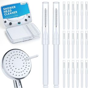 Lumkew Shower Head Cleaning Brush for Small Hole,Multifunctional Shower Head Cleaner Tool Anti-Clogging Nozzle with Storage Boxes, Showerhead Cleaning Brushes Picks for Household Bathroom, 20 Pcs in Saudi Arabia