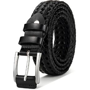 BULLIANT Mens Belts,Leather Woven Braided Belts for Gift Men Casual Jeans Golf in Saudi Arabia