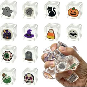 24 Pcs Halloween Cube Squishy Toys, Squeeze Fidget Toys for Kids Party in Saudi Arabia