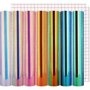 Lya Vinyl 16 Pack Holographic Vinyl Set for Cutting Machine - 12" x 12" Permanent Holographic Vinyl Sheets for Decor Sticker, Party Decoration, Car Decal in Kuwait