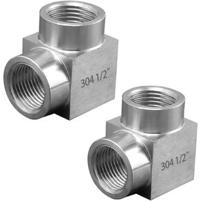 Street Elbow 90 Degree 1/4" NPT Male x 1/4" NPT Female 304 Stainless Steel Cast Pipe Fitting (pack of 2) in Saudi Arabia
