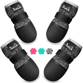 SlowTon Dog Shoes - Breathable Dog Sock Boots for Summer Hot Pavement Hardwood Floors Winter Snow, Waterproof Booties for Small Medium Large Dogs, Non-Slip Paw Protector for Outdoor Walking (FU, 5) in Saudi Arabia