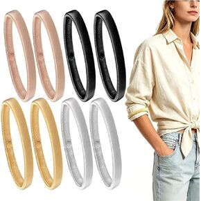 8 PCS Sleeve Holders,Stretchy Anti-Slip Metal Sleeve Garters, Elastic Arm Straps Fixing Long Shirt Sleeves in Kuwait