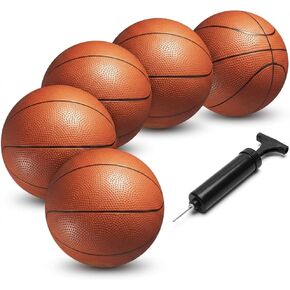 Mini Basketball Set for Kids - 6 Inch (5 Pack) w/Hand Pump - Small Size Indoor Mini Hoop Balls for Toddlers - Over The Door Basketball Games, Indoor & Outdoor, Small Hoops, Pool Play & Party Favors in Kuwait