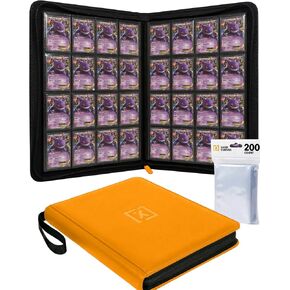 X PRO 1000+ Card Binder - Comes with 200 Card Sleeves | Compatible with TCG, Sports, MTG & More - 16 Pocket Card Binder | TCG Binder in Kuwait