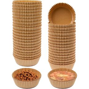200 Pcs Bulk Disposable Cat Bowls Liner, Cat Food Bowls Liners, Small Paper Liners for Small Dogs Cats Dish Bowl (Light Brown) in Kuwait