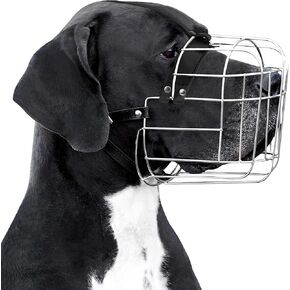 BRONZEDOG Stainless Steel Wire Basket Dog Muzzle for Rottweiler, Large Dogs in Kuwait