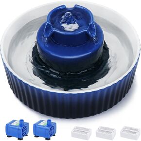 Lawfery Ceramic Cat Water Fountain, 2.1L/71oz Cupcake Pet Fountain in Saudi Arabia