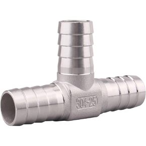 DERNORD Stainless Steel Hose Barb, 3 Way Tee T Shape Barbed 5/16" Union Home Brew Fitting (5/16" Barb x 5/16" Barb x 5/16" Barb) in Saudi Arabia