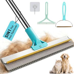 Vivifying Carpet Rake Pet Hair Remover Set, 56" Handle + 2 Handheld Tools in Kuwait