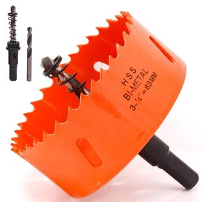 Koopi 4-1/8" Hole Saw with Arbor, HSS Bi-Metal 105mm Hole Cutter for Easily Drilling Wood, Plastic, Thin Metal in Saudi Arabia