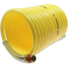 Coilhose Pneumatics N38-25B خرطوم هواء نايلون ملفوف، معرف 3/8 بوصة، طول 25 قدم مع (2) تركيبات دوارة 3/8 بوصة in Kuwait