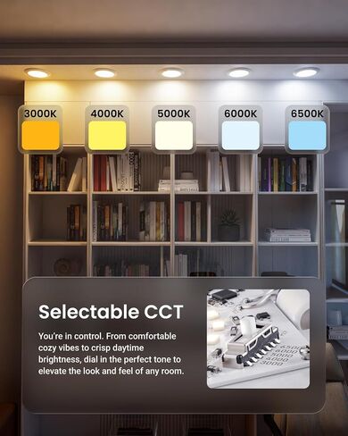 Sunco 2 Pack 6 بوصة مصابيح سقف LED رفيعة للغاية، ضوء نهاري 5000 كلفن، قابل للتعتيم، 14 وات، رقاقة رقيقة، بدون علبة مع صندوق توصيل - نجمة الطاقة in Kuwait