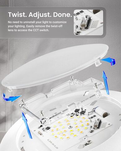 Sunco 2 Pack 6 بوصة مصابيح سقف LED رفيعة للغاية، ضوء نهاري 5000 كلفن، قابل للتعتيم، 14 وات، رقاقة رقيقة، بدون علبة مع صندوق توصيل - نجمة الطاقة in Kuwait