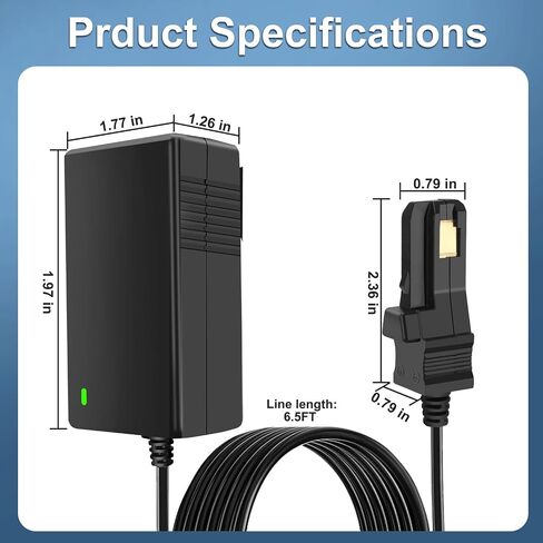 EGK 12V Battery Charger with 6.6Ft Cable for All Power Wheels 12 Volt Ride-on Toys for Fisher-Price Gray and Orange Top in Saudi Arabia