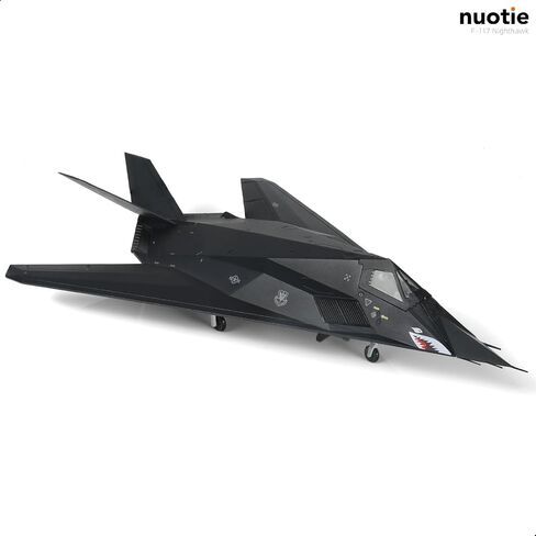 NUOTIE 1/72 F-117 Nighthawk Stealth Striker Fighter U.S. Airforce Jet Model American Edwards AFB 85-831 Attack Aircraft Model Metal Diecast Plane Model Kit with Display Stand Collection Gift for Adult in Saudi Arabia