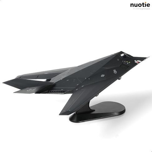 NUOTIE 1/72 F-117 Nighthawk Stealth Striker Fighter U.S. Airforce Jet Model American Edwards AFB 85-831 Attack Aircraft Model Metal Diecast Plane Model Kit with Display Stand Collection Gift for Adult in Saudi Arabia