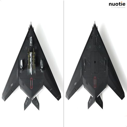 NUOTIE 1/72 F-117 Nighthawk Stealth Striker Fighter U.S. Airforce Jet Model American Edwards AFB 85-831 Attack Aircraft Model Metal Diecast Plane Model Kit with Display Stand Collection Gift for Adult in Saudi Arabia