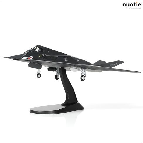 NUOTIE 1/72 F-117 Nighthawk Stealth Striker Fighter U.S. Airforce Jet Model American Edwards AFB 85-831 Attack Aircraft Model Metal Diecast Plane Model Kit with Display Stand Collection Gift for Adult in Saudi Arabia