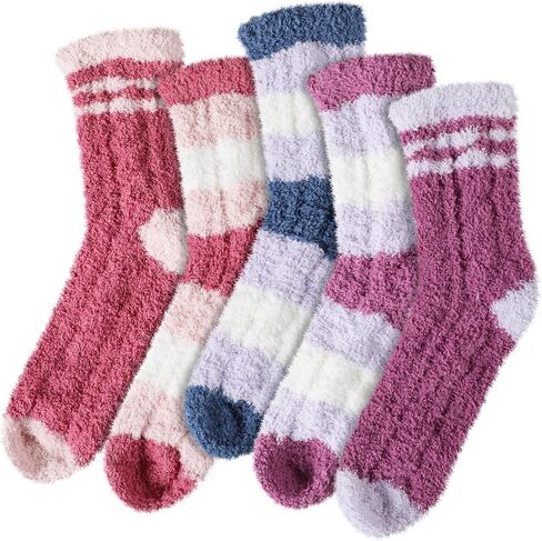 Fuzzy Socks - Fuzzy Socks for Women, 6 Pairs Fluffy Socks Cozy Winter Socks for Women Soft Socks Warm Socks Slipper Socks in Kuwait