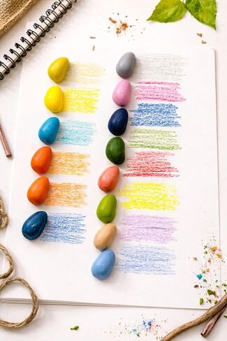 Crayon Rocks Ocean Colors Crayons, 16-Count Natural Soy Wax Crayons for Handwriting Development, Tripod Grip for Kids & Toddlers, Blue Green Aqua Tones, Educational Art Supplies, Made in USA in Kuwait