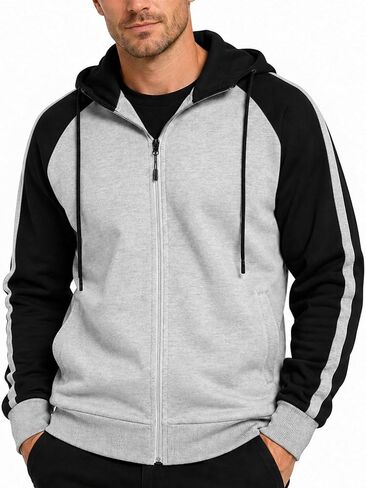 Wirltte Hoodies for Men Zip Up Hoodie Drawstring Casual Long Sleeve Pocket Hooded Sweatshirts in Saudi Arabia