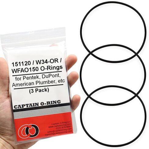 Captain O-Ring - Replacement 151120 O-Ring compatible with Pentek Water Filter Housing (3 Pack) [also called 152030, W34-OR, WFAO150, etc) in Saudi Arabia