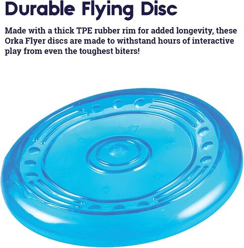 Petstages Orka Flyer Royal Blue Flying Disc Dog Fetch Toy in Saudi Arabia