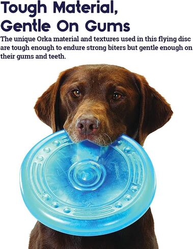 Petstages Orka Flyer Royal Blue Flying Disc Dog Fetch Toy in Saudi Arabia