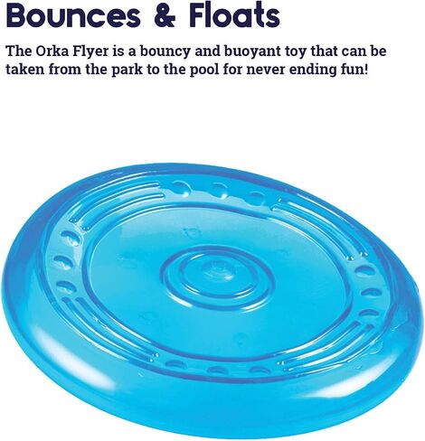 Petstages Orka Flyer Royal Blue Flying Disc Dog Fetch Toy in Saudi Arabia