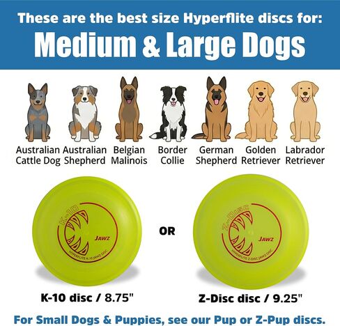Hyperflite K-10 SofFlite Soft Dog Flying Disc, 2 Pack, Medium-Large in Saudi Arabia