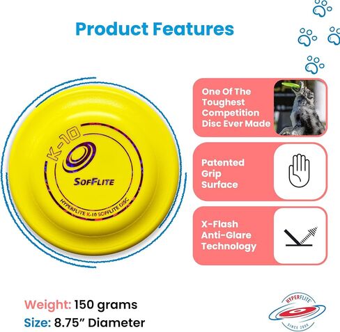 Hyperflite K-10 SofFlite Soft Dog Flying Disc, 2 Pack, Medium-Large in Saudi Arabia