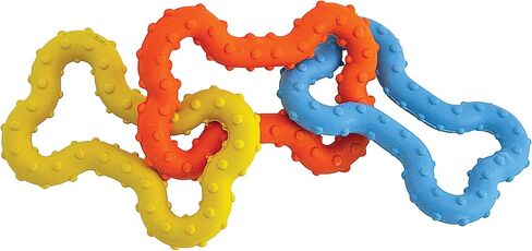 Pupstages Mini Bone Tug Dental Dog Chew Toy, Floppy & Textured, 6.3" in Saudi Arabia