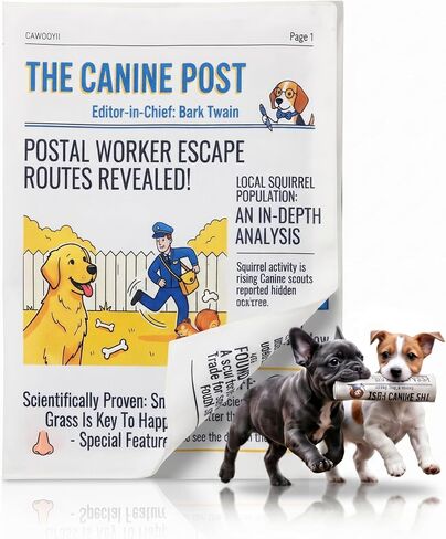 Crinkle Dog Toy Newspaper, Interactive Paper Toy for Dogs 2 Pack in Saudi Arabia