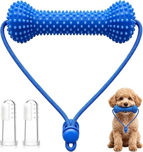 Wanban Dual-Action Canine Dental Prop，bite and Brush Dental Toy for Dogs in Kuwait